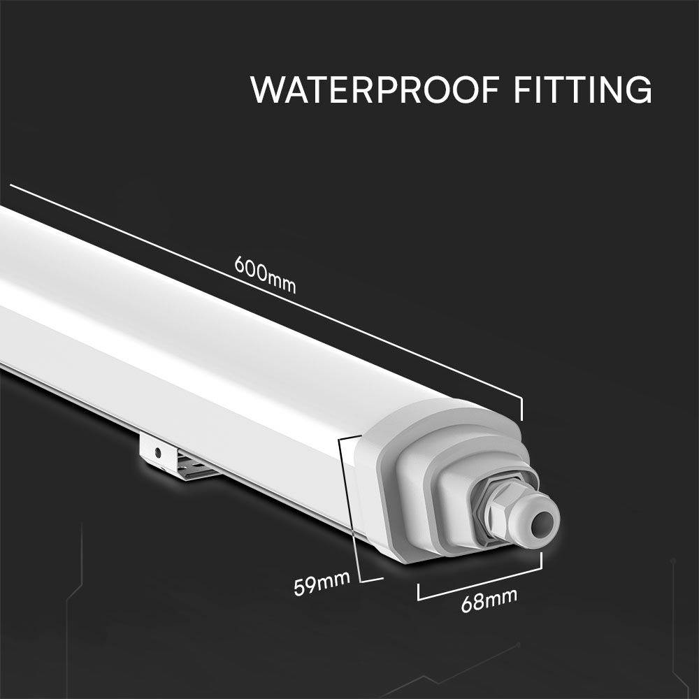 V-TAC VT-12017 LED svetilka za vlažne prostore EEK: E (A - G) LED LED 18 W bela bela-4