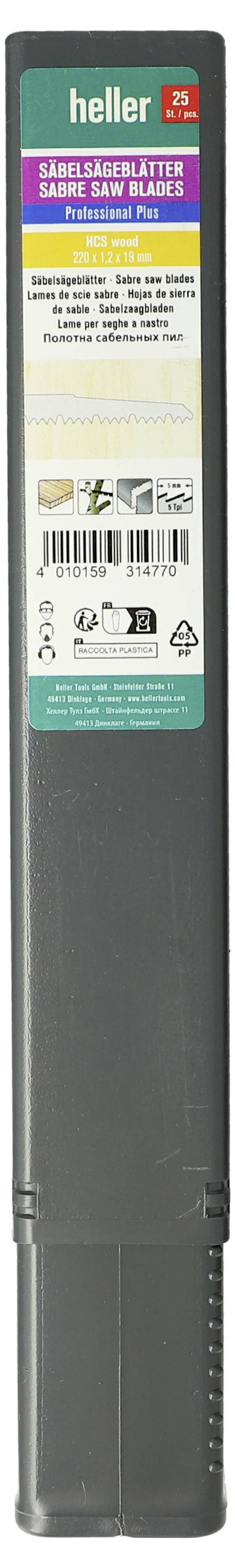 Heller 31477 HCS sabljasta žaga za les S1531L, 25 kosov. Dolžina žaginega lista 220 mm 25 kos-2
