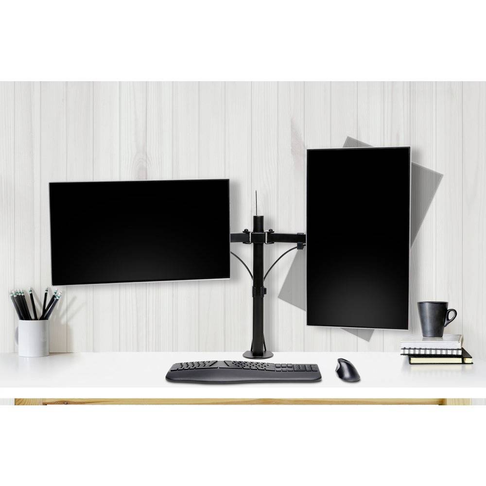 Kensington K55409WW namizni nosilec za monitor 2 Zaslon(-i) 81,3 cm (32") črna vrtljiv nosilec, možnost nagiba, možnost -17