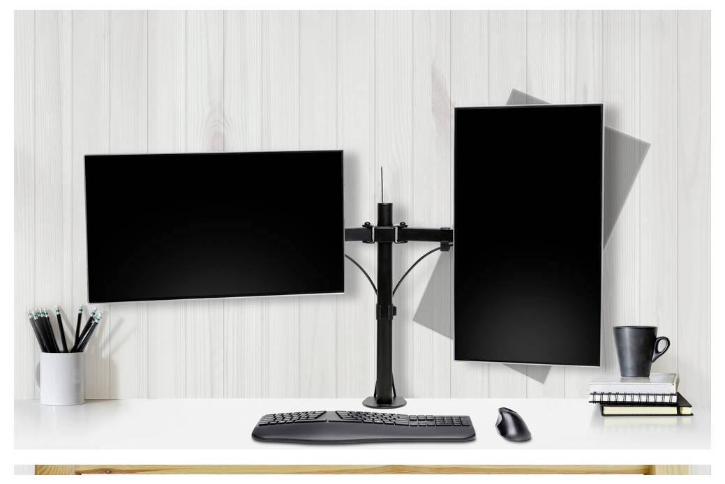 Kensington K55409WW namizni nosilec za monitor 2 Zaslon(-i) 81,3 cm (32") črna vrtljiv nosilec, možnost nagiba, možnost -6