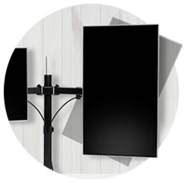 Kensington K55409WW namizni nosilec za monitor 2 Zaslon(-i) 81,3 cm (32") črna vrtljiv nosilec, možnost nagiba, možnost -12