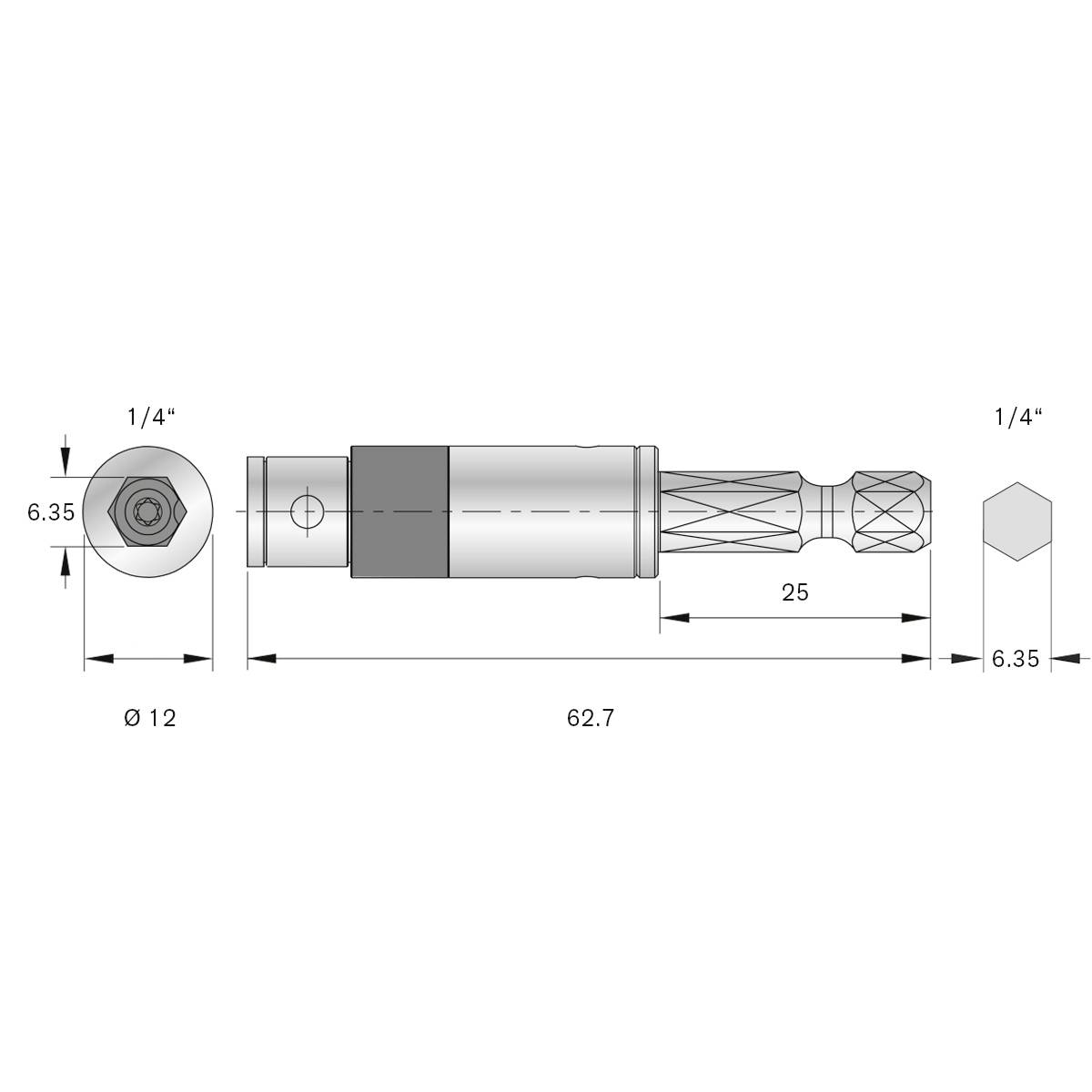 BERNSTEIN Tools for Electronics 4-987-5-RPM E-adapter za vrtilni moment prednastavljen 1/4" (6,3 mm) 4.5 Nm (max)-2