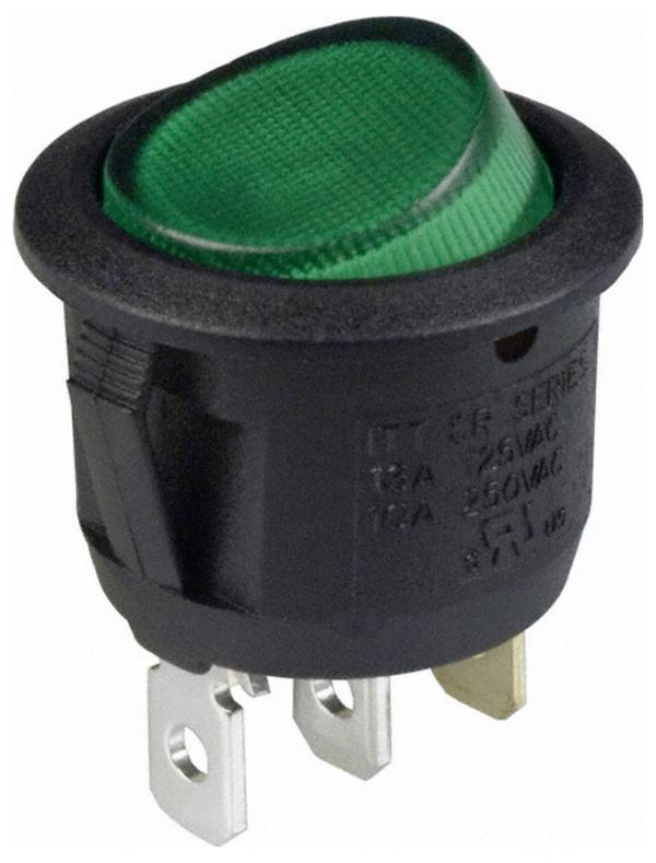 C & K Switches CR102J3GS215QF7 Rocker-Switch CR Series 120 V/AC 16 A 1 x vklop/izklop 1 kos Bulk