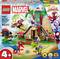 'LEGO Marvel Spidey in bitka z Gobbyjevim rapatorjem v glavni stavbi, 143 kosov. Vključuje dinozavra, figure in dodatno opremo, primerno za otroke od 4. leta naprej.'