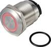 TRU COMPONENTS TC-13224192 ONPOW6319F-10E/Q/R/12V/S tipkalo 36 V DC/AC 2 A 1 x izklop/(vklop) tipkalno rdeča IP65 1 kos