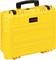 Rumen, robustni kovček s črnim ročajem, primeren za varen transport. Vsebuje logotip 'Explorer Cases'.