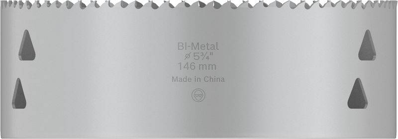 Kovinska žaga z napisom 'Bi-Metal 146 mm, Narejeno na Kitajskem'.