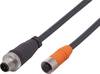 ifm Electronic EY3090 adapterski kabel M12 ravni moški konektor, ravni ženski konektor 0.1 m Število polov: 5, 8 1 kos
