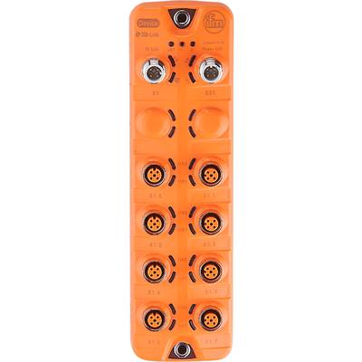 Oranžna vtičnica z več okroglimi priključki, označena z 'X1.0' in 'X1.1'.