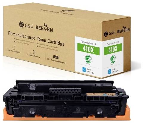 G&G toner zamenjava HP 410X kompatibilnost cianova 5000 Strani Reborn remanufactured 21262