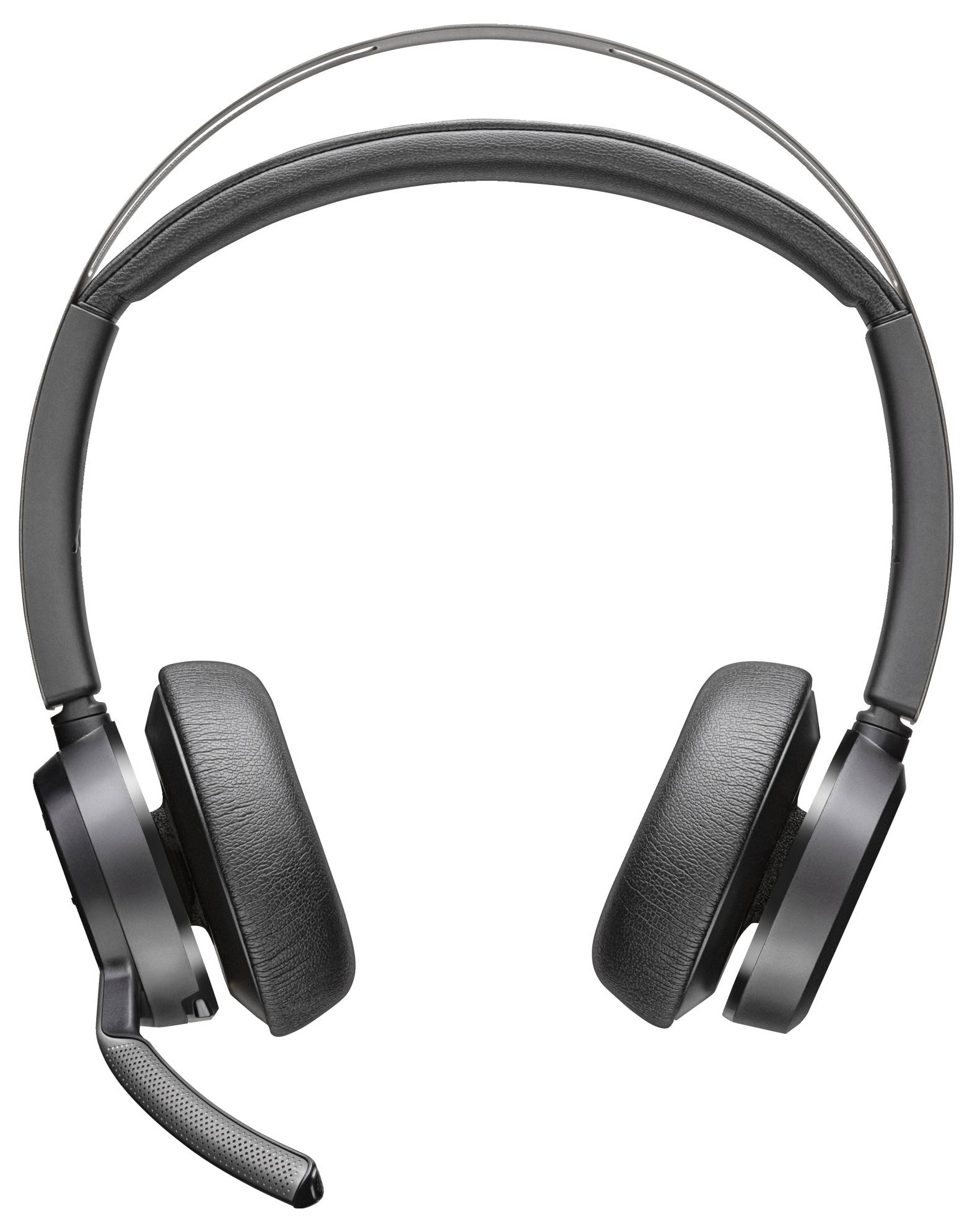 Črne over-ear slušalke z zložljivim mikrofonom, primerne za telefonske klice in glasbo. Idealne za pisarniško in domačo uporabo.