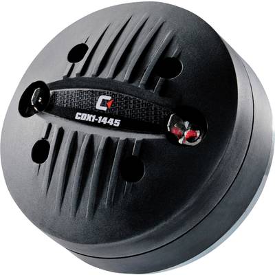 Črni subwoofer magnet znamke CDT Audio, model 'CDX-1445', s štirimi montažnimi izvrtinami in dvema vidnima priključkoma.