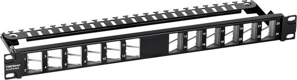 TrendNet TC-KP24SA  omrežni patch panel 483 mm (19")  1 U črna