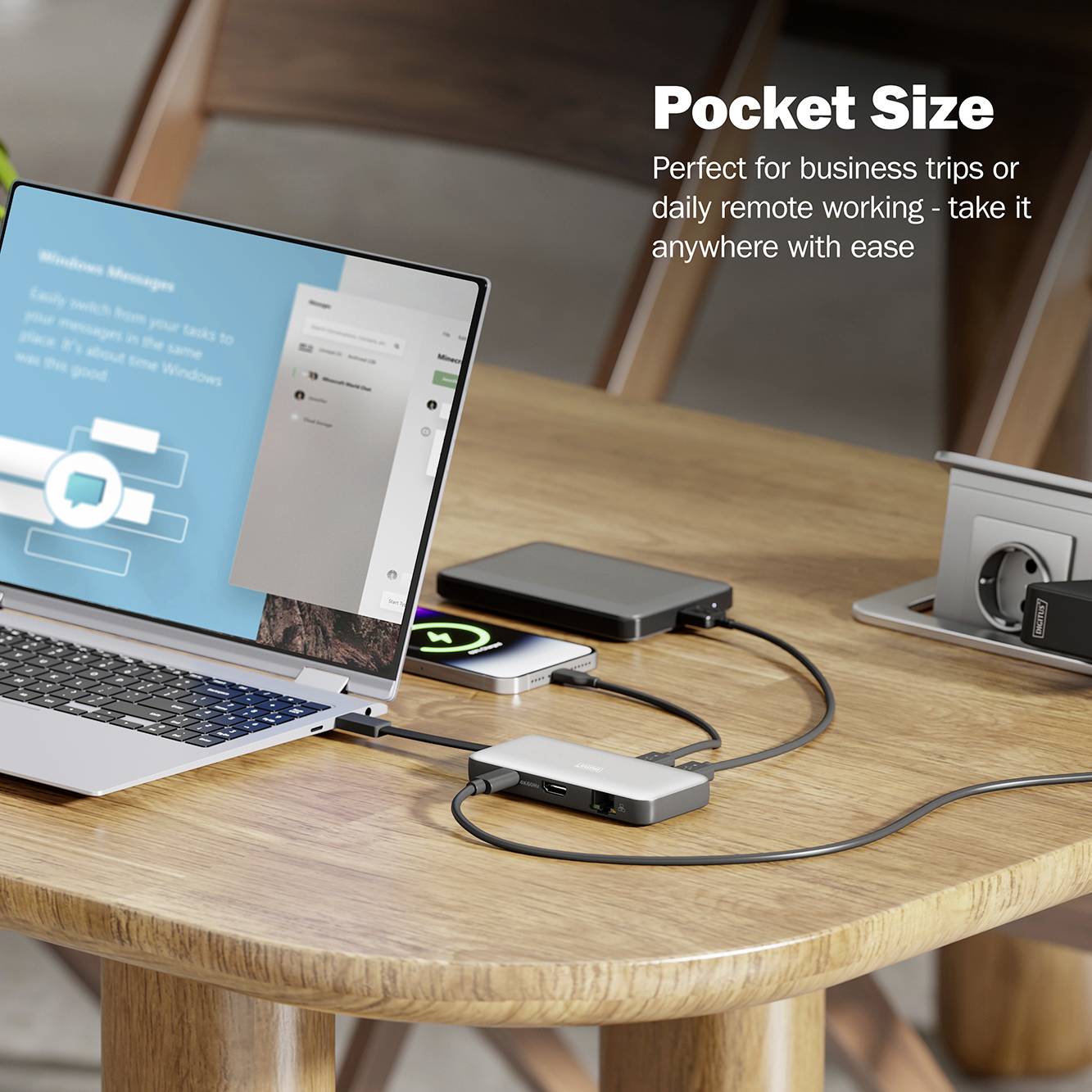 Digitus USB-C® priključna postaja DA-70916 vklj. funkcija polnjenja, integriran čitalnik kartic, USB-C® Power Delivery-8