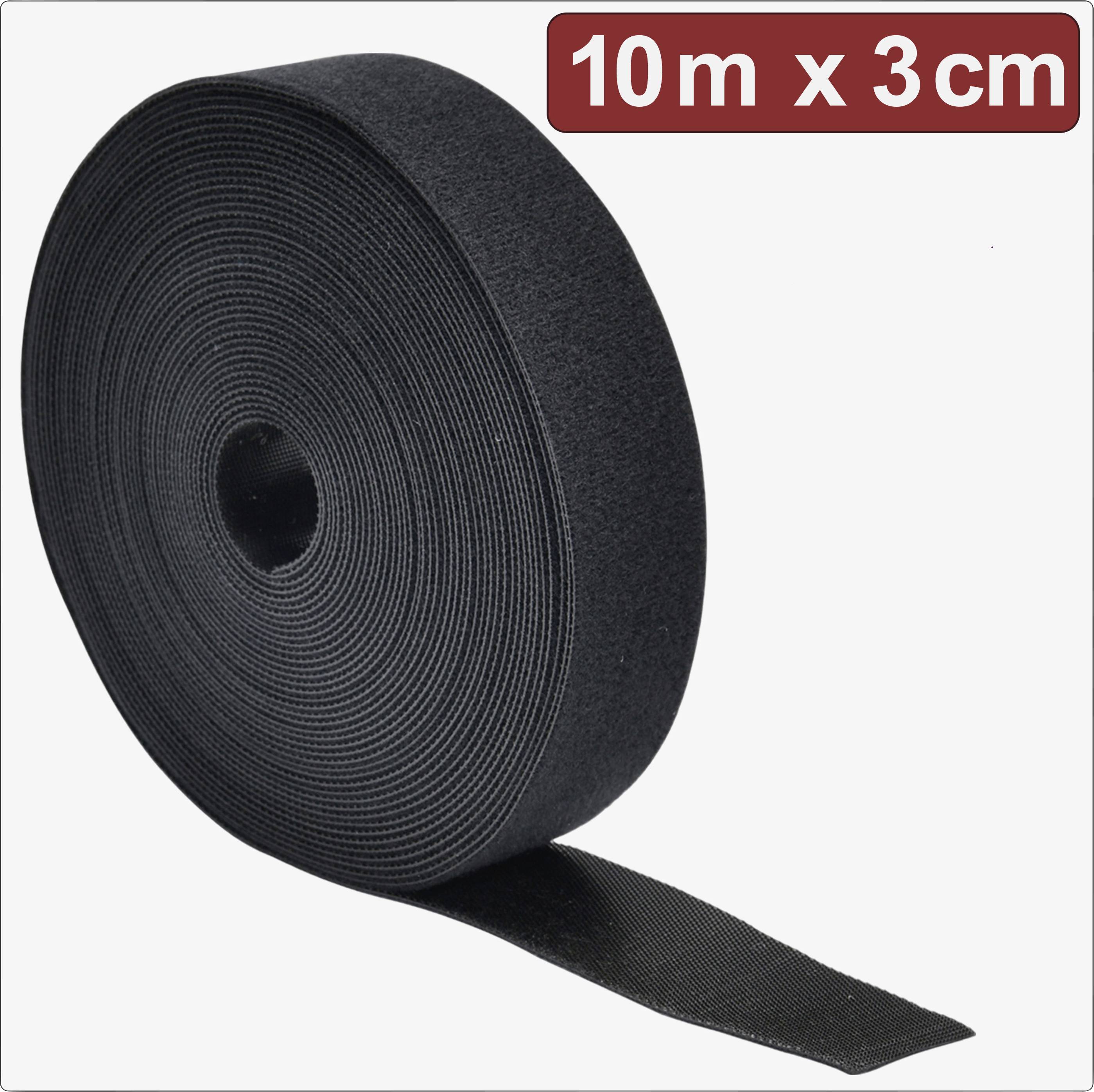 Kolut s črnim trakom na ježek, dimenzije 10 m x 3 cm.