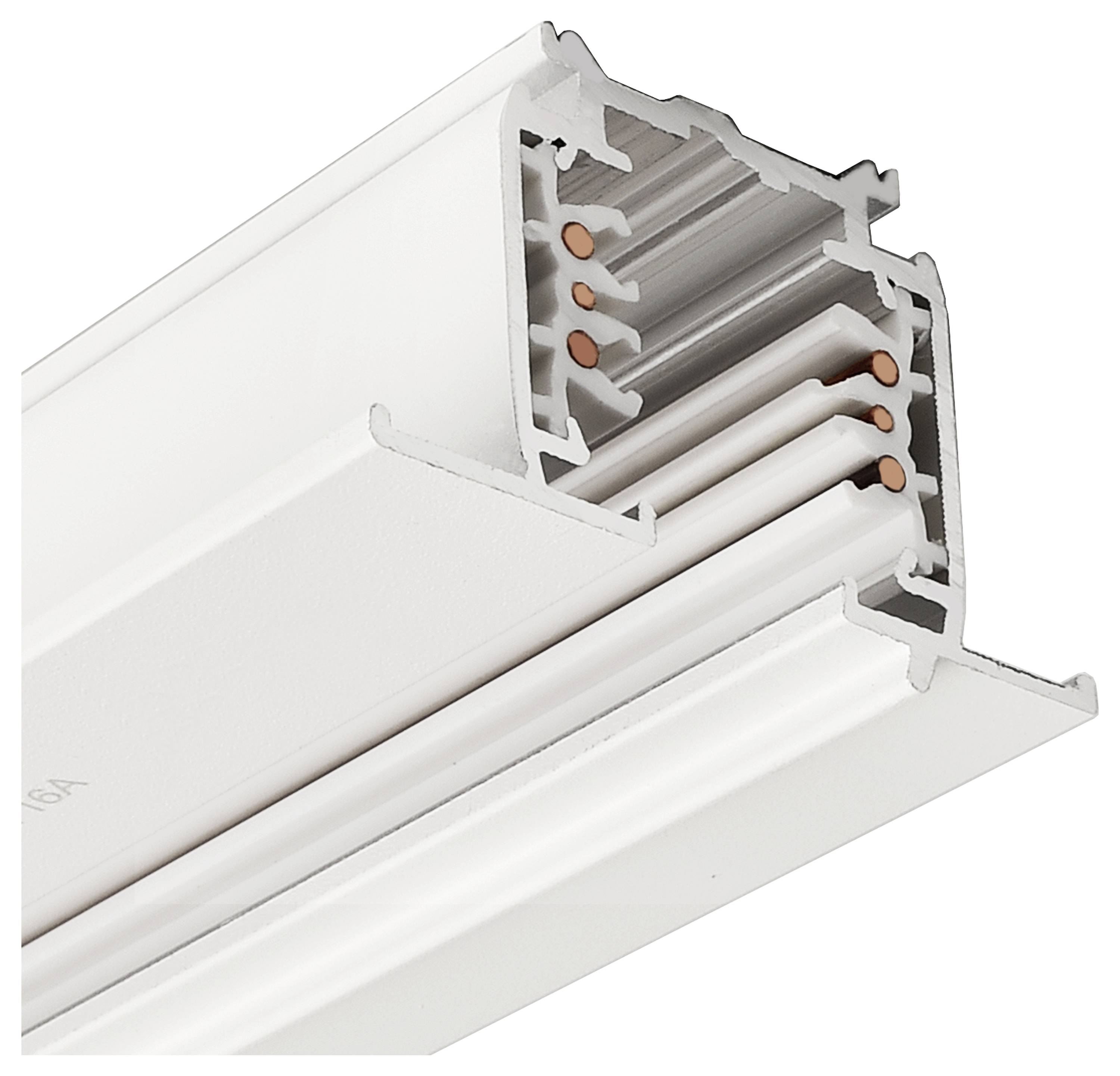 Bel trifazni zbiralčni priključek za električne napajalne sisteme z več bakrenimi vodniki. Idealen za uporabo v sistemih razsvetljave.