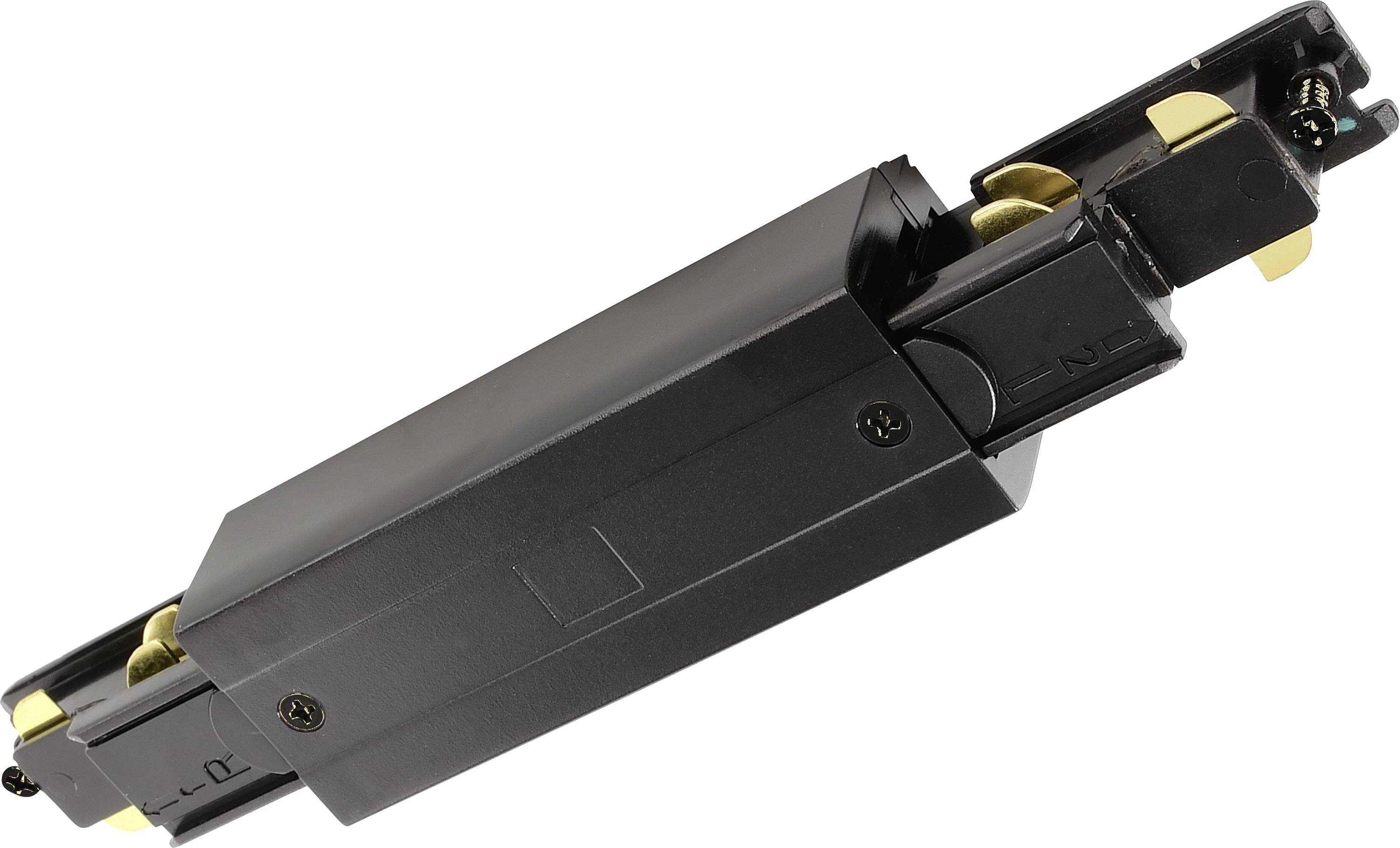 Črn pravokoten predmet z rumenimi in zlatimi detajli, verjetno del naprave ali dodatek, prikazan na beli podlagi.