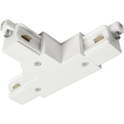 Bel, križasto oblikovan priključek za električno zbiralko s štirimi priključki in vijaki za pritrditev na strop.
