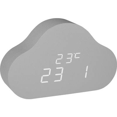 Siva, oblačasta ura z digitalnim prikazom kaže '23°C' in '23:1'.