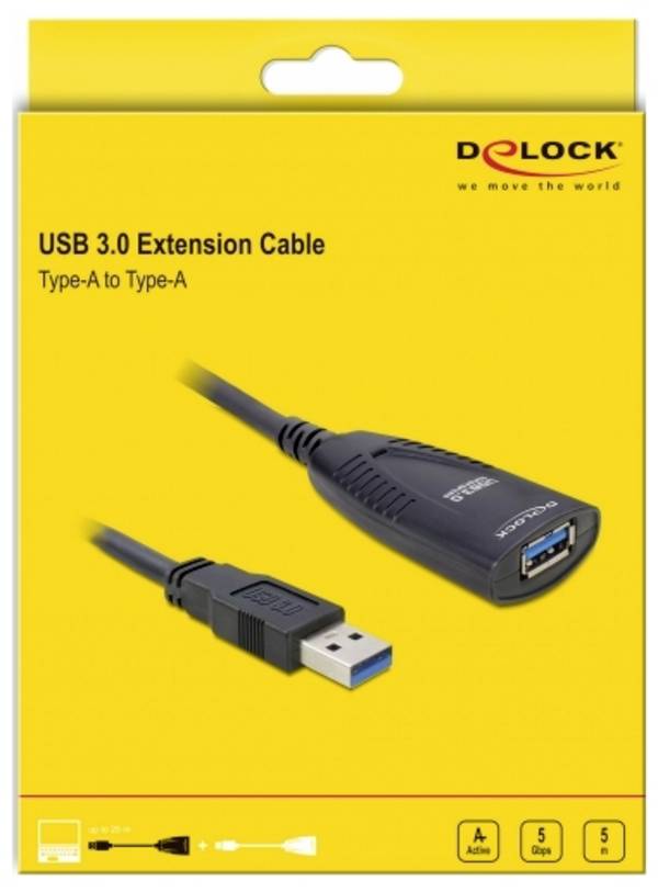 Delock USB kabel  USB 3.0 USB-A vtič, USB-A vtičnica, DC vtičnica 3,5 mm 5.00 m večbarvna  83089