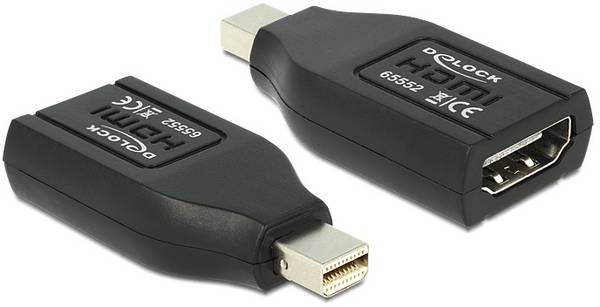Delock 65552 DisplayPort / HDMI adapter [1x moški konektor mini Displayport - 1x ženski konektor HDMI] črna  0 mm