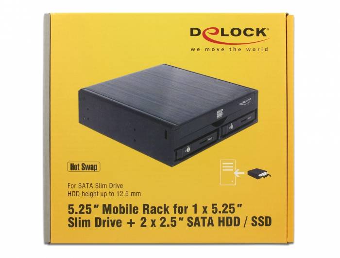 Delock 47230 zamenljiv okvir za trdi disk SATA-6
