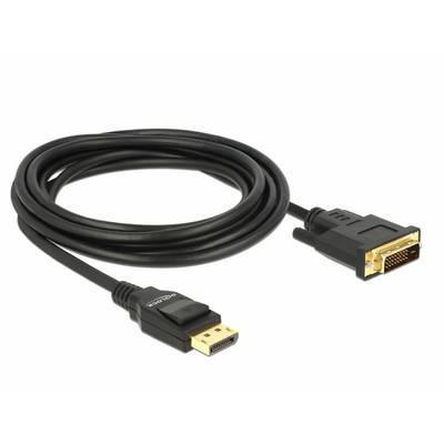 DisplayPort-DVI kabel: povezuje moderne grafične kartice s starejšimi monitorji. Dolžina pribl. 2 metra, črna zunanja oplaščenost.