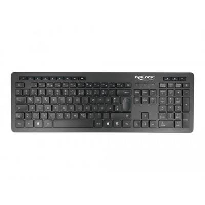 Delock 12004 brezžično tipkovnica nemčija, qwertz črna USB priključek-0