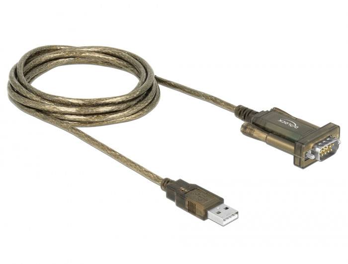 USB-Serial pretvorni kabel za povezovanje naprav z USB priključkom s starejšimi serijskimi vrati.