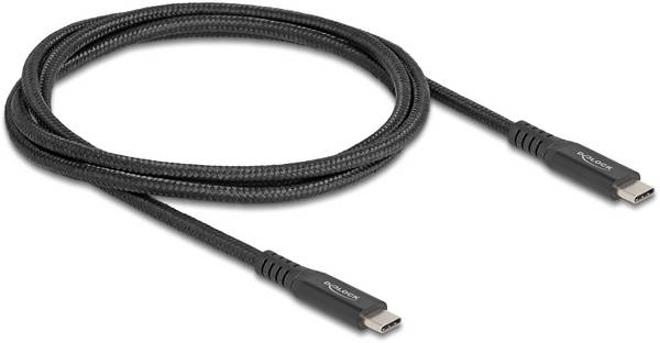 Delock USB-C kabel USB-C® vtič, USB-C® vtič 1.00 m črna 80024