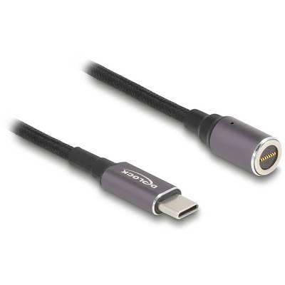 Magnetski USB-C kabel podjetja Delock z odstranljivim vtičem. Primeren za enostavno polnjenje ali povezovanje naprav brez nevarnosti zloma vtača.