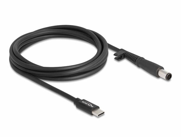 Delock USB polnilni kabel USB-C® vtič, DC vtič 5,0 mm 1.50 m črna 87972