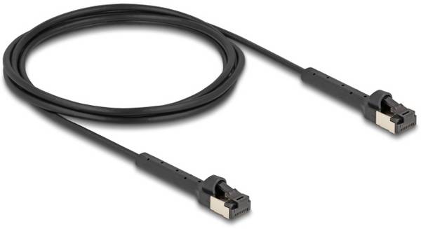 Delock 80941 RJ45 omrežni kabel, Patch kabel CAT 8.1 U/FTP 2.00 m črna 1 kos