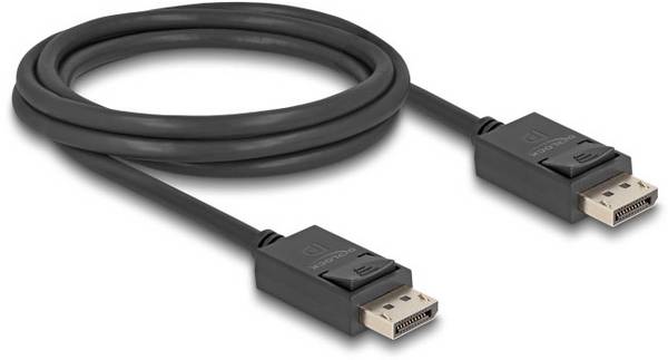 Delock DisplayPort priključni kabel DisplayPort vtič 2 m črna 80493 16K UHD, pozlačeni konektorji, trojno oklopljen DisplayPort kabel