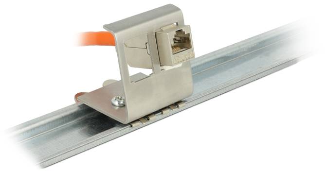 Delock 86255 DIN adapter za Keystone modul IP20 snap- in neopremljeno siva-2