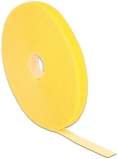 Delock 18736 sprijemalni trak za povijanje oprijem in mehko volneno blago (D x Š) 10 m x 13 mm rumena 1 kos-1