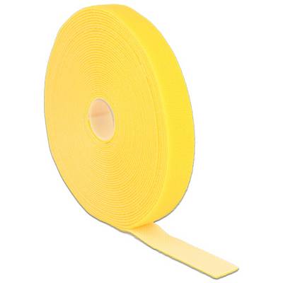 Delock Kabelbinder sprijemalni trak za povijanje oprijem in mehko volneno blago (D x Š) 10 m x 20 mm rumena 1 kos-0