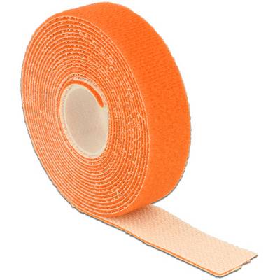 Delock Kabelbinder sprijemalni trak za povijanje oprijem in mehko volneno blago (D x Š) 3 m x 20 mm oranžna 1 kos-0