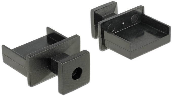 Zaščitni pokrov za USB vtičnico tipa A z ročajem, 10 kosov, črne barve 64009 64009 Delock Vsebina: 10 kos-1
