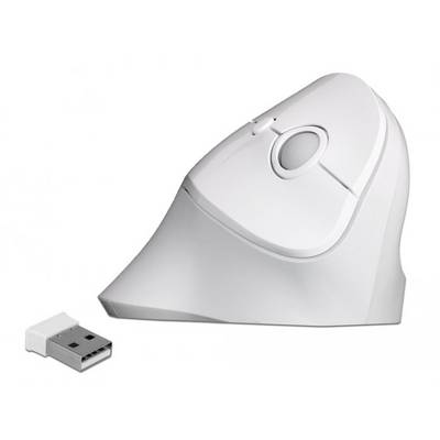 Delock 12596 ergonomska miška USB, brezžično bela 4 Tipke 800 dpi, 1200 dpi, 1600 dpi-0