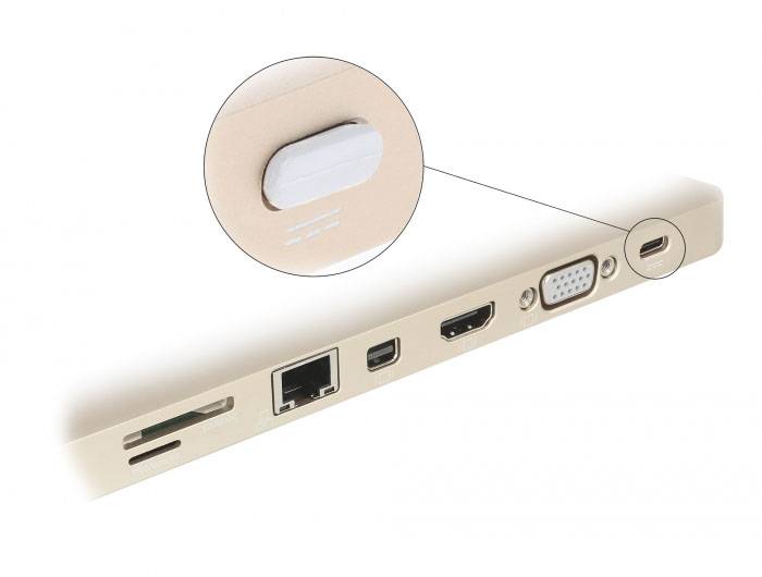 DeLOCK protiprašni pokrov za USB Type-C vtičnico brez ročaja, 10 kosov, bele barve 64095 64095 Delock Vsebina: 1 kos-2