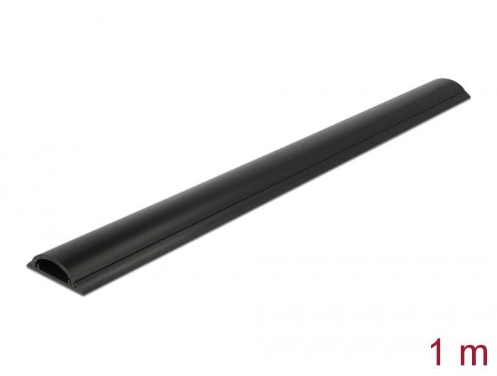 Delock kanal za kable PVC črna (D x Š x V) 1 m x 50 mm x 12 mm 1 kos 20710-2