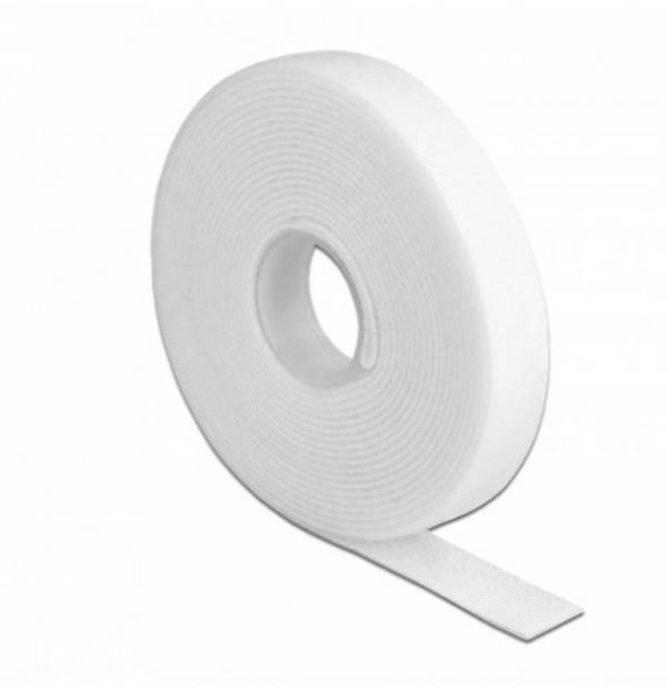 Delock 18376  sprijemalni trak za povijanje oprijem in mehko volneno blago (D x Š) 3 m x 13 mm bela 1 kos