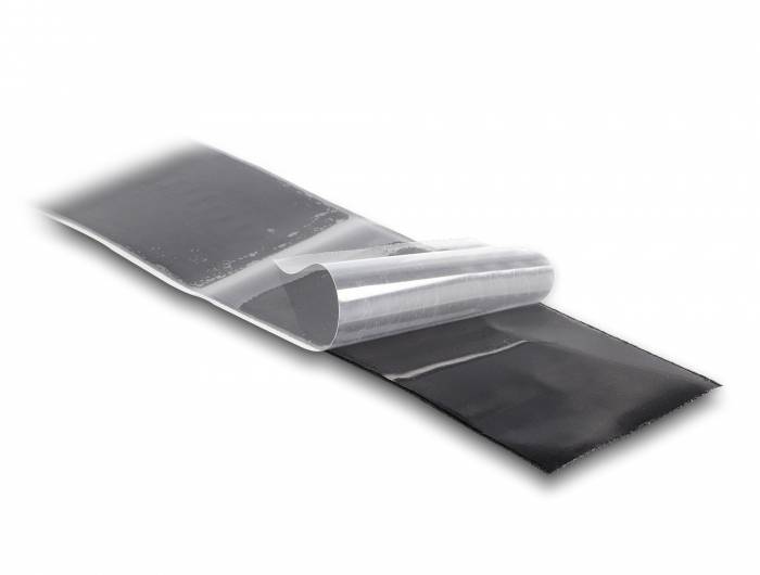 Delock 20860 sprijemalni trak za lepljenje (D x Š) 15 m x 50 mm črna 1 kos-2