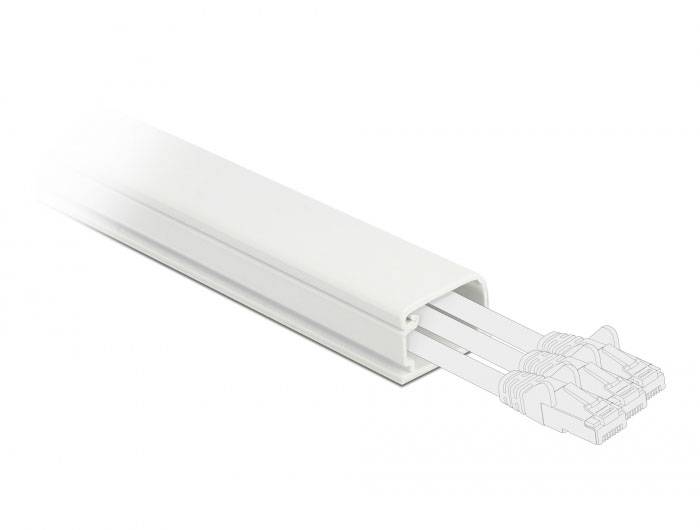 Delock kanal za kable PVC bela (D x Š x V) 1000 x 26 x 13 mm 1 kos 20721-2