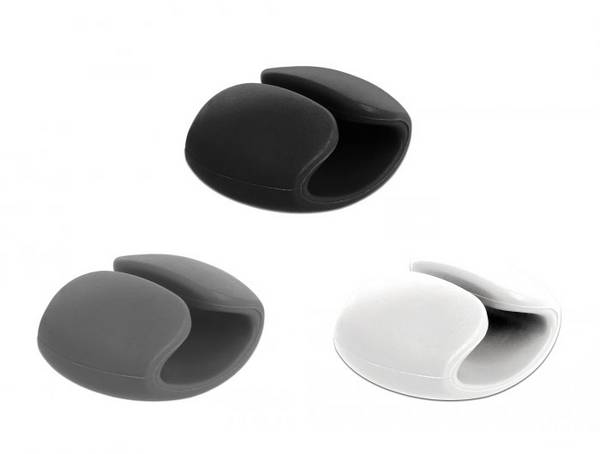 Delock pritrdilne sponke za kable termoplast črna, siva  (D x Š x V) 21 x 30 x 13 mm 1 set  18302