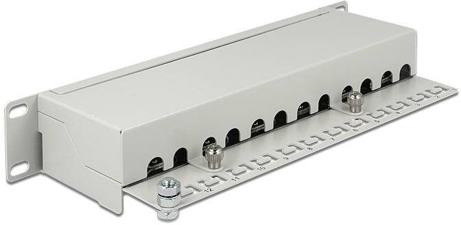 Delock 43308 patch panel 254 mm (10") CAT 6a 1 U siva opremljen-2