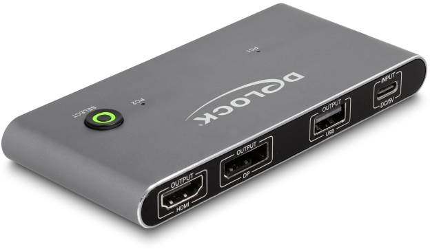 Delock 11485 USB-C® (USB 3.2 gen. 2) stikalo DisplayPort®, HDMI 7680 x 4320 Pixel, 3840 x 2160 Pixel-1