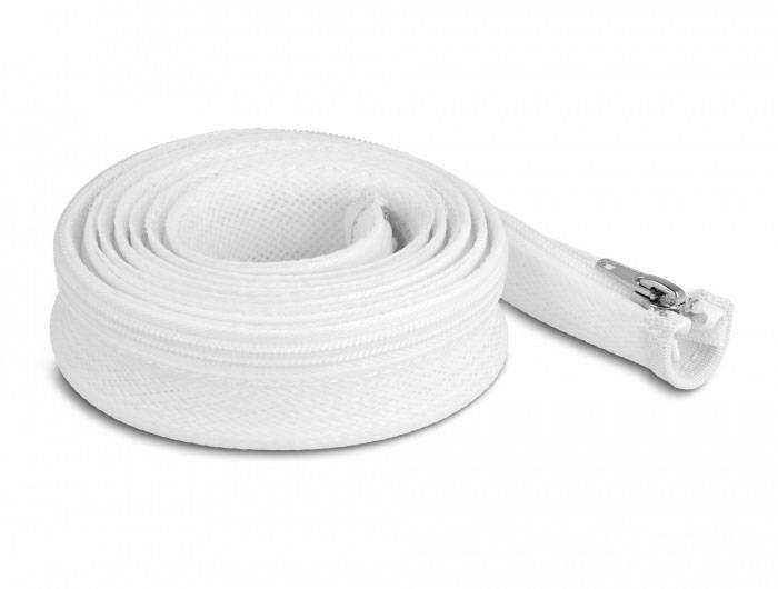 Delock 20828 20828 pletena cev bela poliester 2 m 20 mm (max) 1 kos