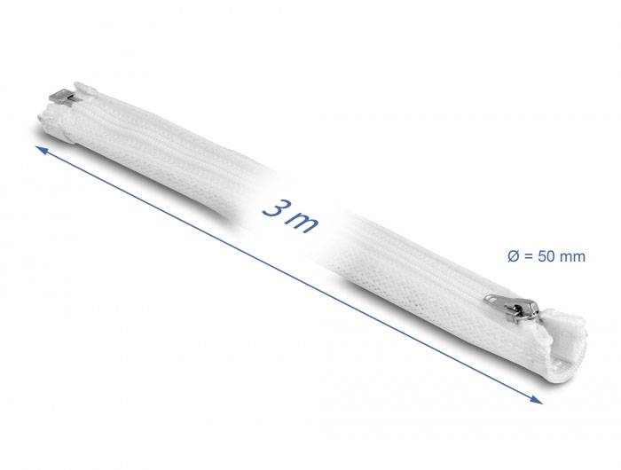Delock 20835 20835 pletena cev bela poliester 3 m 35 mm (max) 1 kos-2